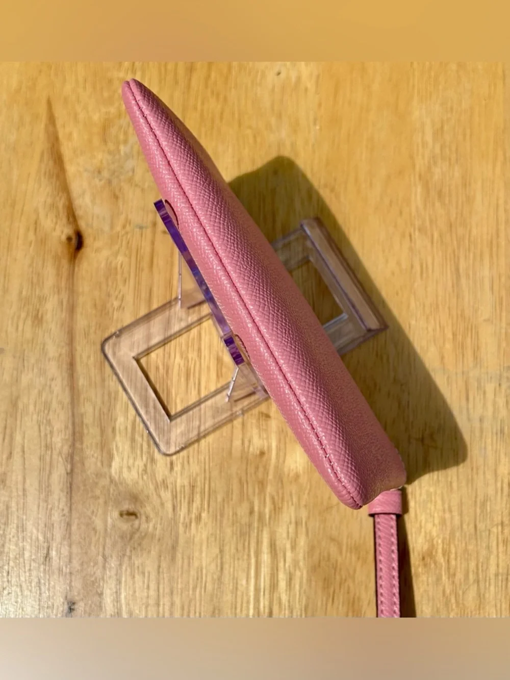 Coach Bubblegum Pink Leather Wristlet Corner Zip NWT - Picture 8 of 16